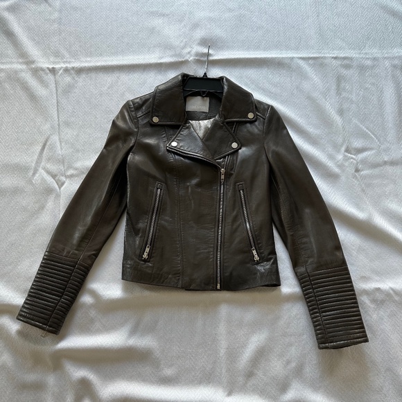 Soia & Kyo Lamb Leather Jacket, Size XS, Mushroom (Taupe/Grey) - Picture 13 of 15